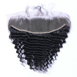 Deep Wave Virgin Human Hair Natural Black Frontal